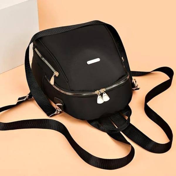 JAISOM 2 Compartments Women'S Small Shoulder Bag, Girls Mini Bag Water Resistant Anti-Theft Black College Backpack, 15 Litres