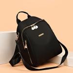 JAISOM 2 Compartments Women'S Small Shoulder Bag, Girls Mini Bag Water Resistant Anti-Theft Black College Backpack, 15 Litres