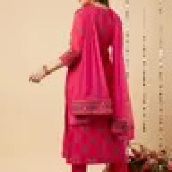 Women Viscose Rayon Kurta Pant Dupatta Set