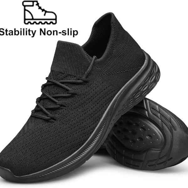 YHOON Mens Walking Shoes Slip on Casual Shoes Lightweight Workout Gym Tennis Shoes