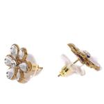 ZAVERI PEARLS Green Beads & Floral Kundan Necklace Set For Women-ZPFK9098